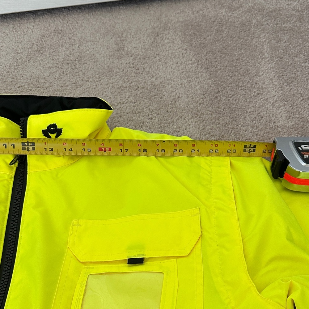 New Men’s 2 tone reversible black and yellow safety apparel jacket - Picture 10 of 11